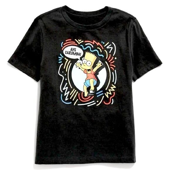 Old Navy Kids Short Sleeve Bart Simpson Graphic Tee. Youth Large. 10-12. NEW. - Picture 1 of 9